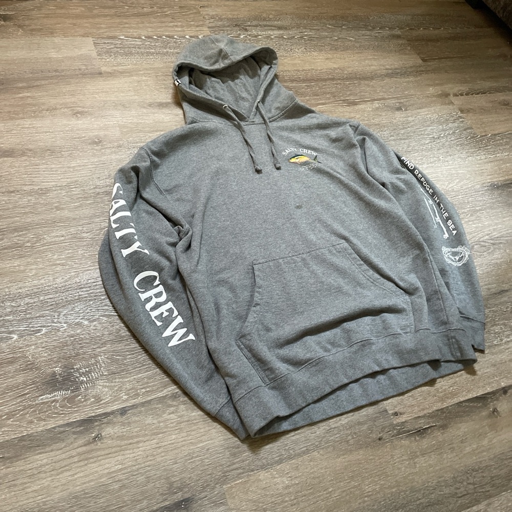 Grey Salty Crew hoodie